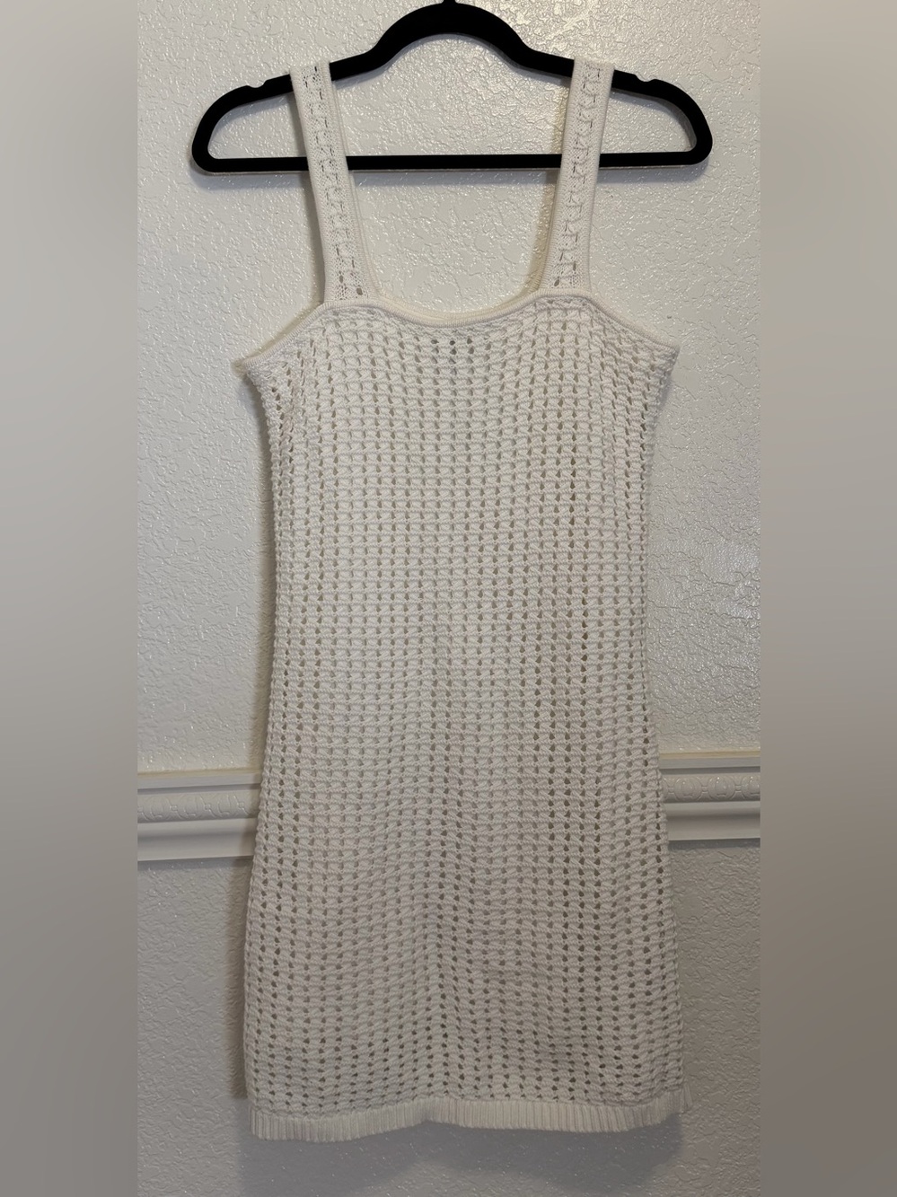 GAP Crochet Knit Mini Dress – Boho Beach Cover-Up | Off-White/Ivory - Picture 5 of 9